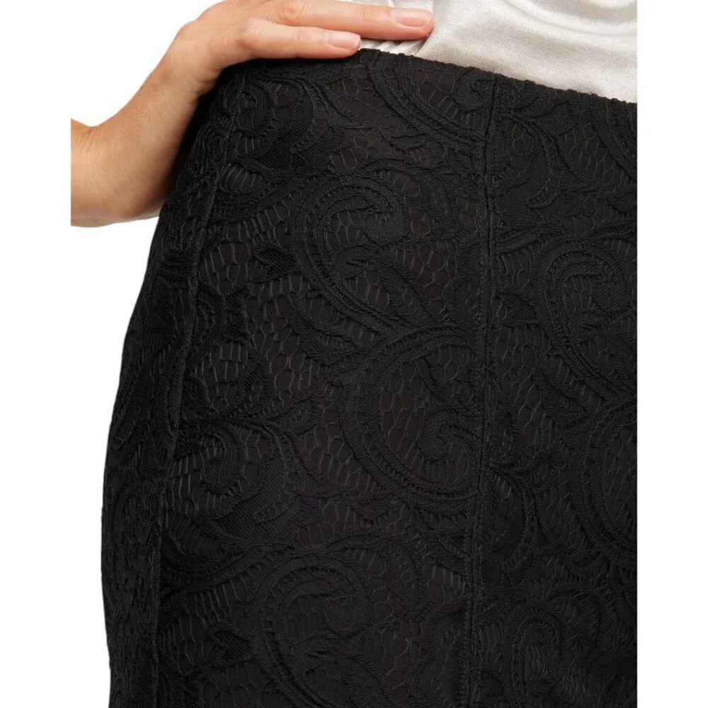 Chico's Black Label Lace Wide Leg Pants - 8 Reg - Black NWT - Picture 4 of 13